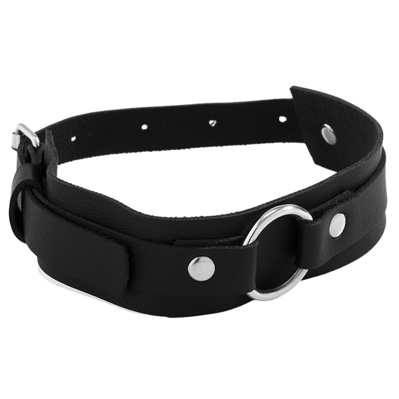 Xuancai Unisex Black Upper Arm Simple Pu Leather Armband Cuff Fashion Nightclub Shirt Sleeve Holder Bangle Adjustable For Bartender Upper Arm Cuff Jewelry For Adult Upper Arm Cuff Color Upper Arm Cuff