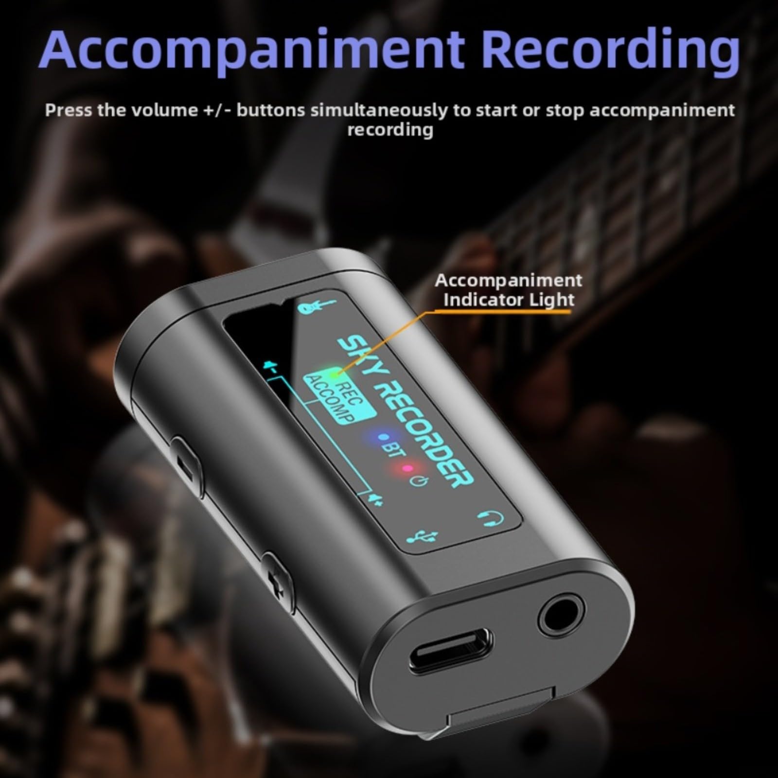 Interfaz de audio portátil para grabación de instrumentos con tecnología de reducción de ruido y transferencia de cinta, para músicos e ingenieros profesionales