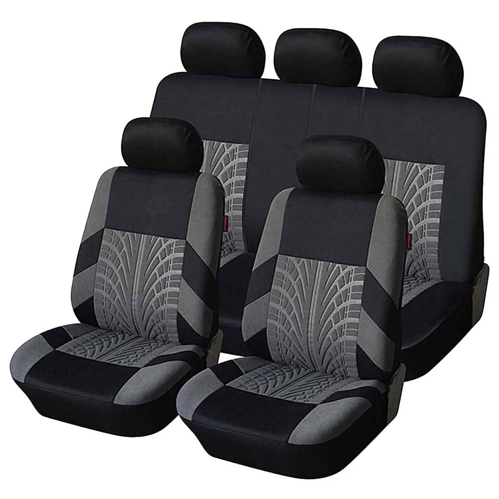 Iuhyguhgtfs C/Grey Ar Seat Overs Full Set For Toyota Hilux 2005-2016, 9 Ps Front And Rear Seat Ushion Protetor Nonslip Loth Breathable Interior Aessories,