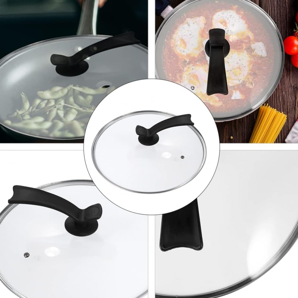 Ustensiles de cuisine en verre silicone ustensiles de cuisine en verre trempé couvercle universel casserole couvercle plat couvercle universel casserole couvercle en verre ustensiles de cuisine