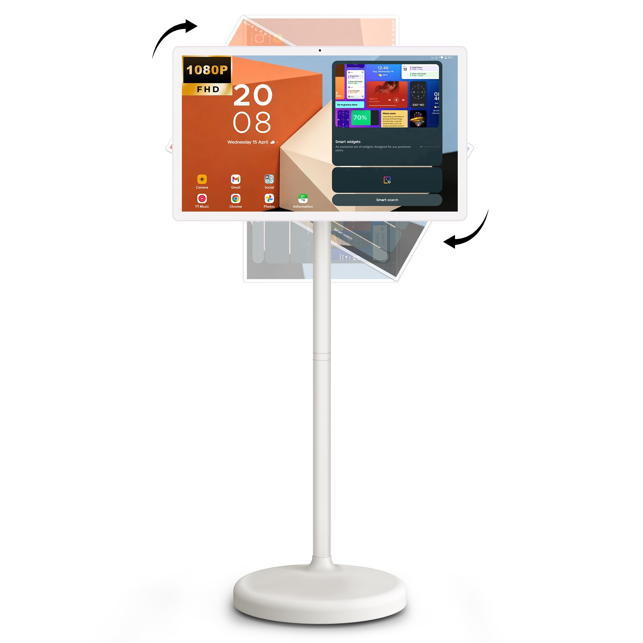 Amazon.com: GFF Smart Portable TV, Touch Screen on Wheels, EDLA