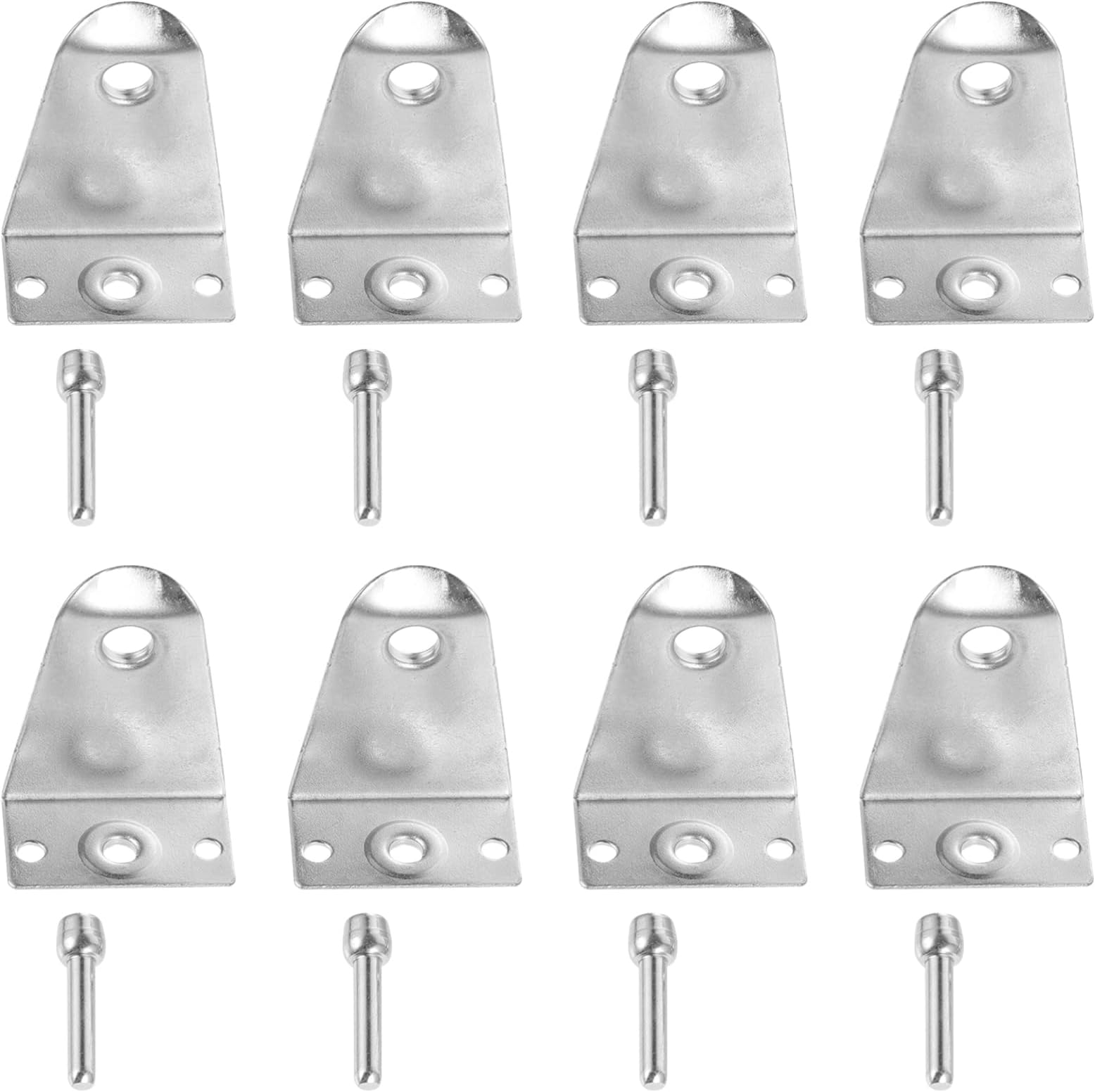 8 Sets Hold Down Brackets and Pins Down Holder Replacements Blind Bracket Holder Blind Bottom Rail Holder for Horizontal Blinds Shades Window Door