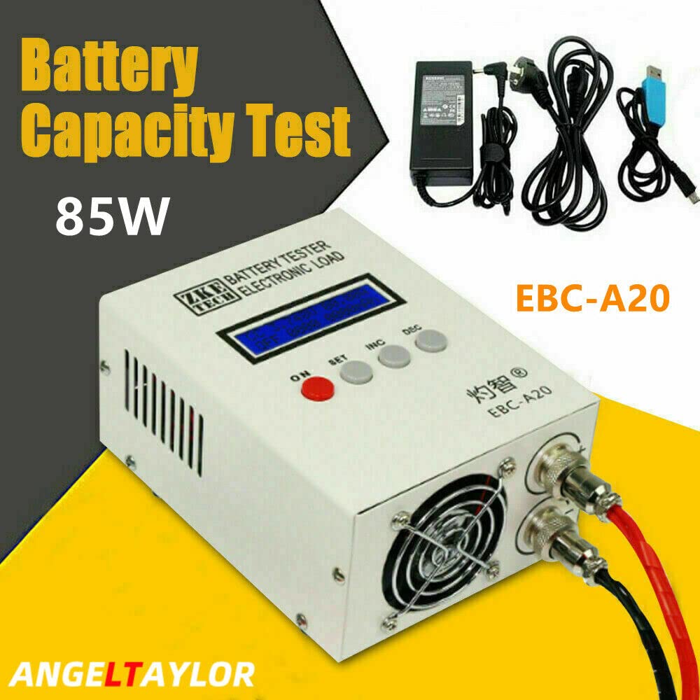 Tester per batteria con display LCD, tester per batteria da 85 W e batteria EBC-A20 per batteria al litio/acido al piombo