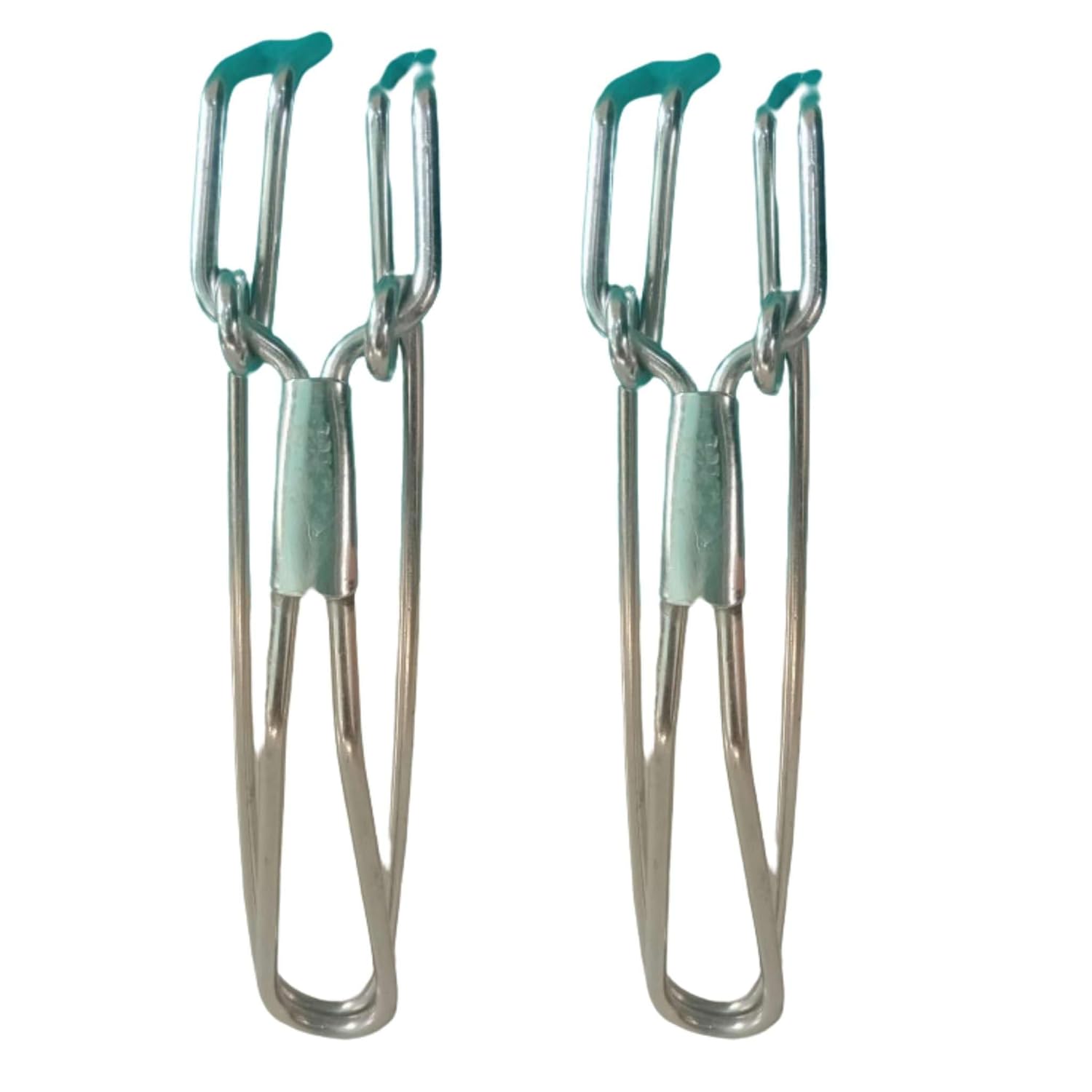 ZOKCY® (Pack of 2 Pcs) Stainless Steel Pakkad (Chimta) Sandasi Wire Tong for Kitchen/Perfect for Kitchen Grip Home Use Utensils Pots Bowls/Non Stick Steel Silver Holder ZOKCY® (Pack of 2 Pcs) Stainless Steel Pakkad (Chimta) Sandasi Wire Tong for Kitchen/Perfect for Kitchen Grip Home Use Utensils Pots Bowls/Non Stick Steel Silver Holder