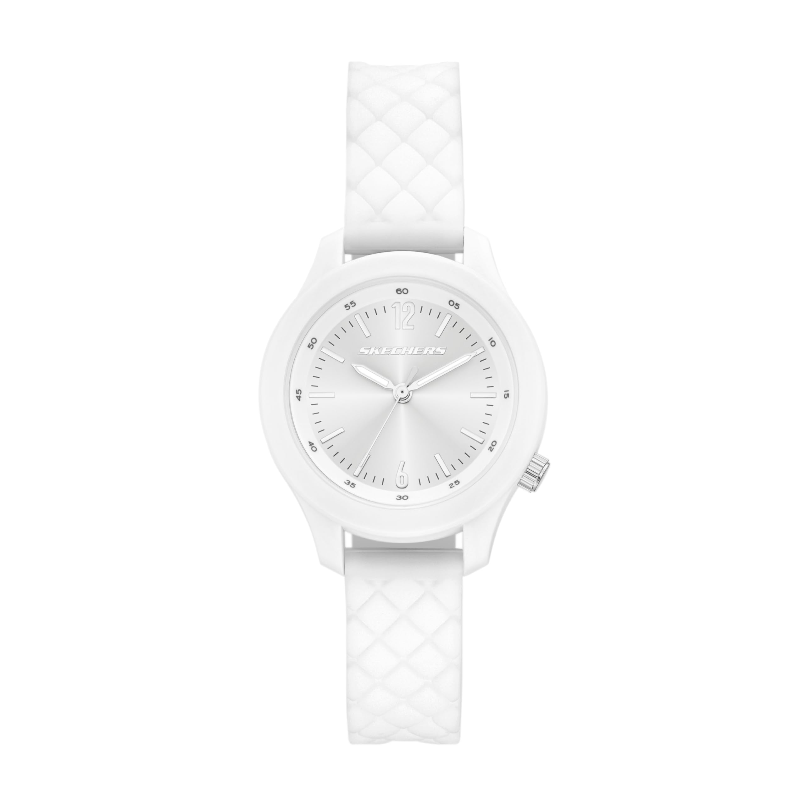 Skechers Bayley, orologio in silicone bianco a tre lancette (modello: SR6386)