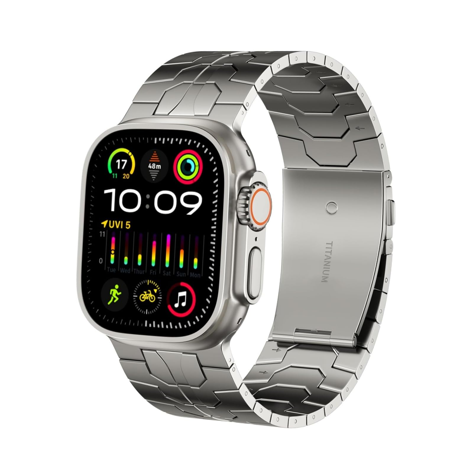 strappo fully titanium compatibile apple watch 49 mm