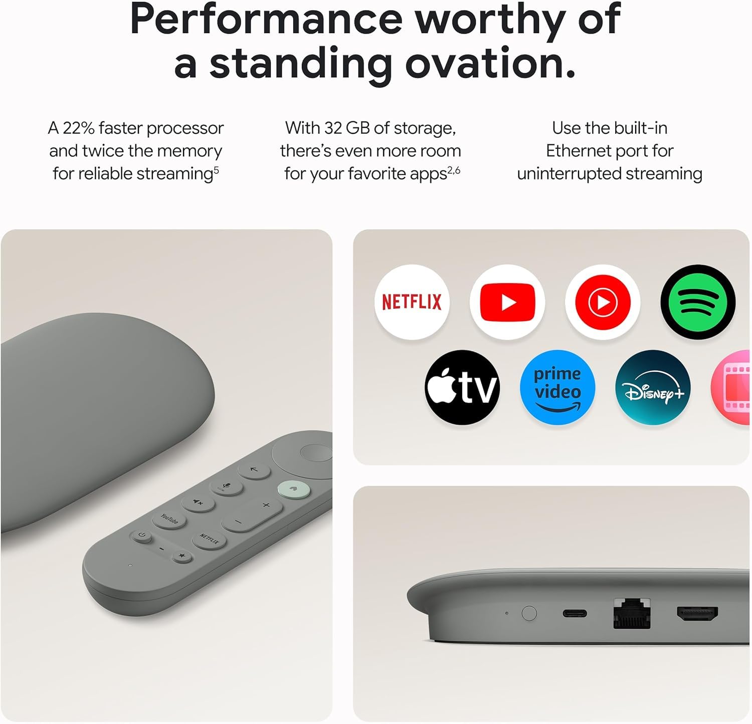 Google TV Streamer (4K) – Fast Streaming Entertainment with Voice