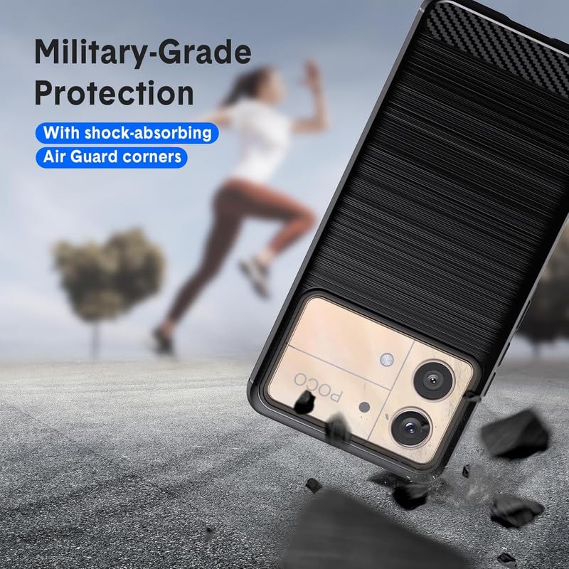 Image of Basic Case for Poco X6 Neo 5G (Carbon Fibre Black)