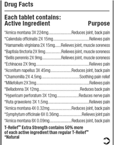 Miniatura 6 de MediNatura T-Relief Árnica extra fuerte +12 activos homeopáticos naturales para dolores musculares articulares y dolores para mujeres y hombres -