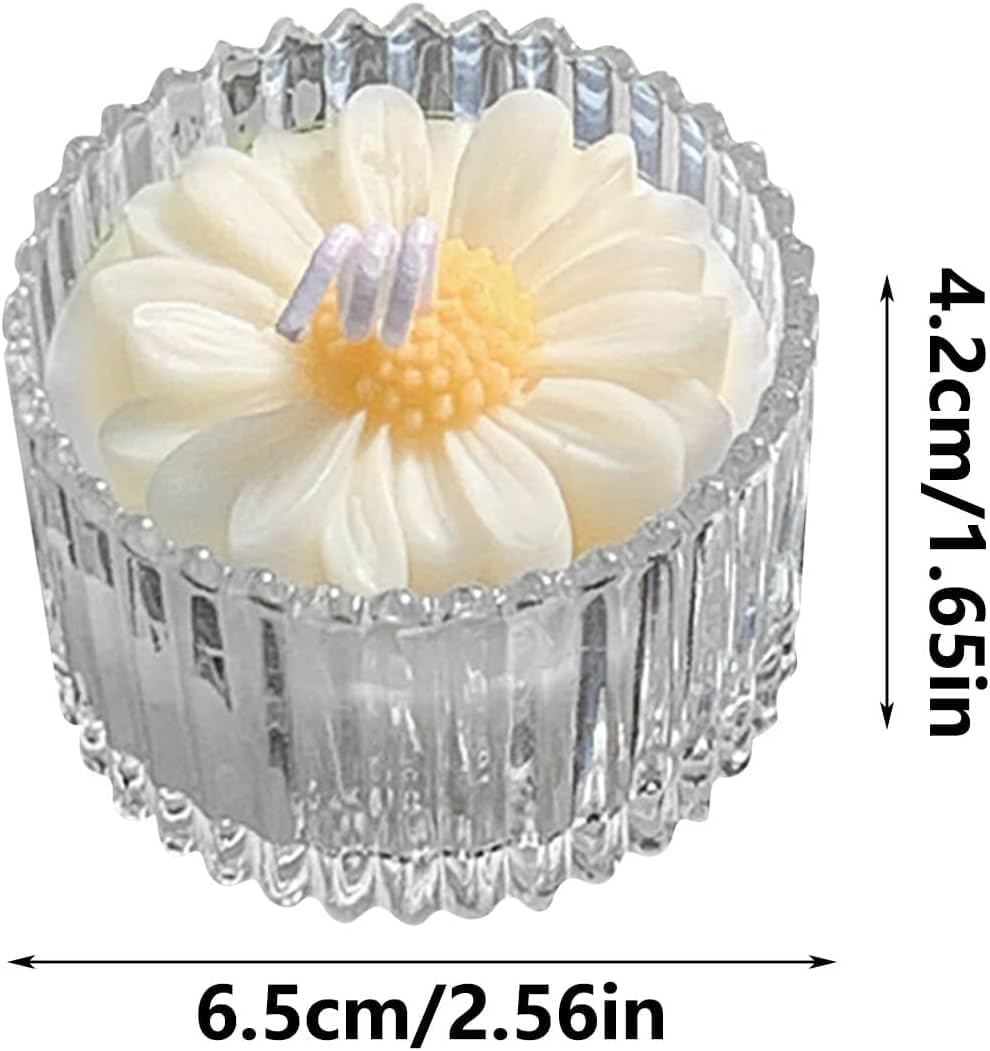 FYCAN Candle in Glass Jar, Soy Wax Long Lasting Handmade Candle for Table Photo Prop,Prefect Gift for Meditation Stress Relief Mood Boosting Bath Yoga Baby Shower Spa Home Decoration (4)