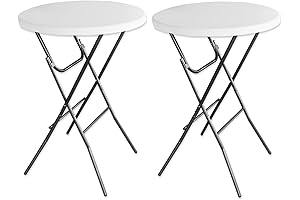 Granite White Hightop Bar Table for Indoor and Outdoor Gatherings