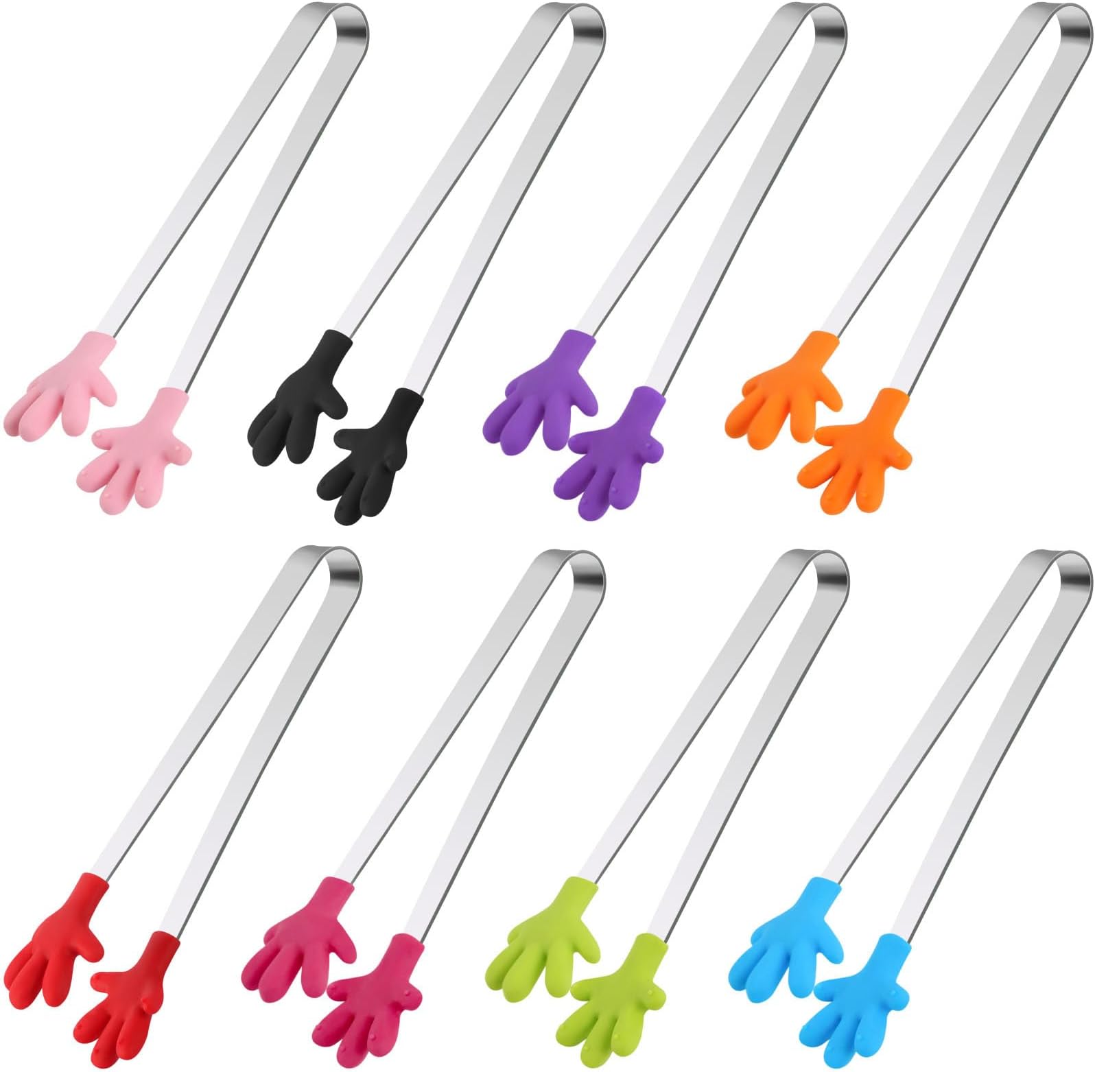 Shindel Small Tongs, 5" Mini Metal Tongs for Serving Food, Cute Kitchen Tool for Candy, Snacks, Chips, Cookies, Appetizers, Fruit, Pickles & Ice Cubes, Great for Party, Buffet & Dessert Table