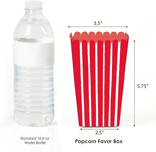 Miniatura 7 de Big Dot of Happiness Navy Stripes - Cajas de palomitas de maíz simples para recuerdos de fiesta, juego de 12