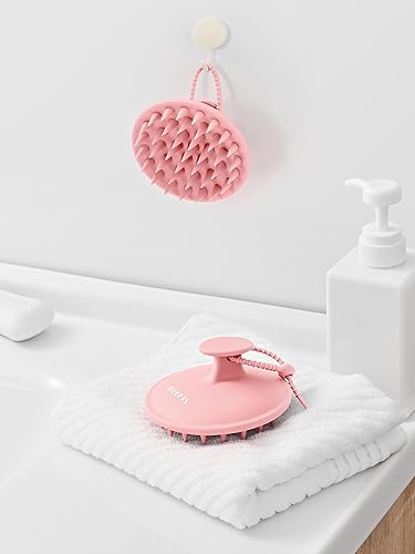 Miniatura 8 de HEETA Cepillo masajeador de cuero cabelludo con cerdas de silicona para eliminar la caspa, cuidado del cuero cabelludo y crecimiento del cabello,