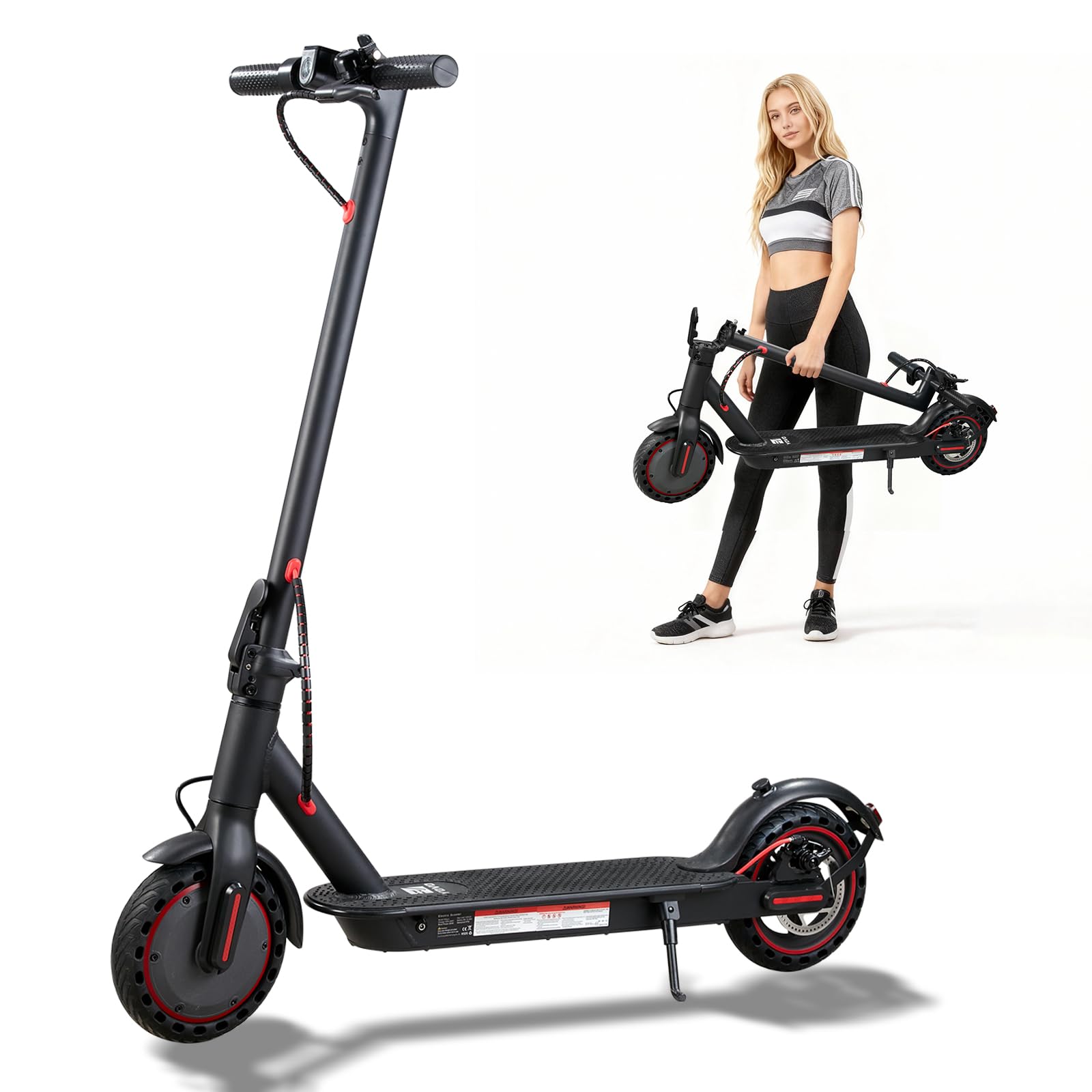 Electric Scooter with 500w Motor for Adults 8 5 Tires 21 Miles Range Up to19MPH Speed Portable Folding