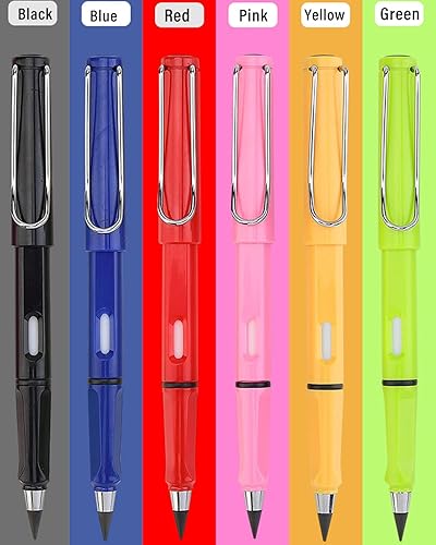 Miniatura 9 de Credmate 6 lápices eternos, lápices Infinity Magic Forever con borrador, reutilizable, lindo lápiz eterno sin tinta para niños para escribir,