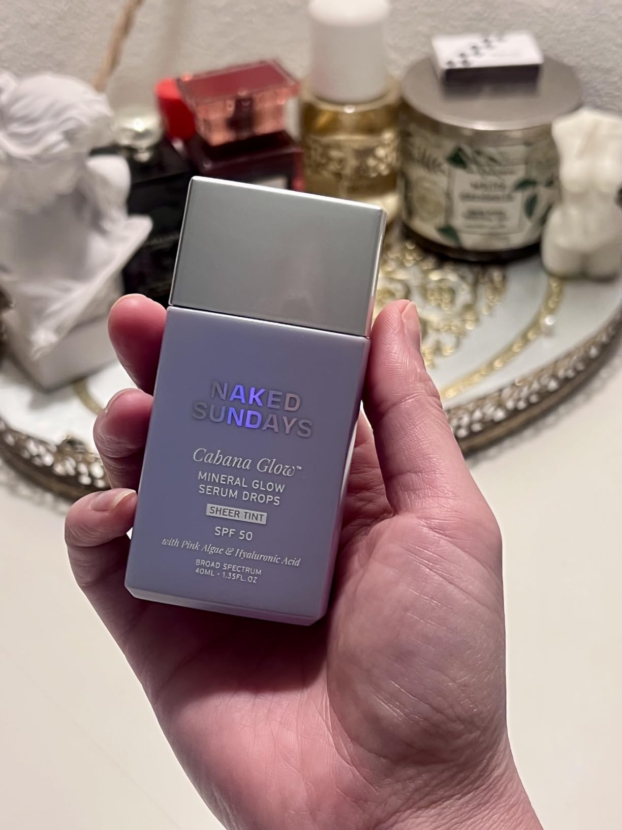 Naked Sundays CabanaGlow Sheer Tint Serum Drops – SPF 50 Mineral Tinted Sunscreen for Face – Non-Nano Zinc, Hyaluronic Acid & Skin-Perfecting Pigments – Broad Spectrum, Lightweight
