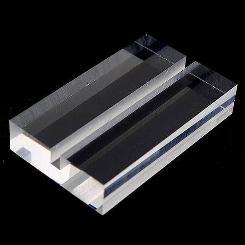 Miniatura 3 de 6 Uds. 1.969x1.181x0.394 in acrílico titular de la tarjeta de nombre titular de la tabla clara titulares de la muestra de la boda soporte soporte