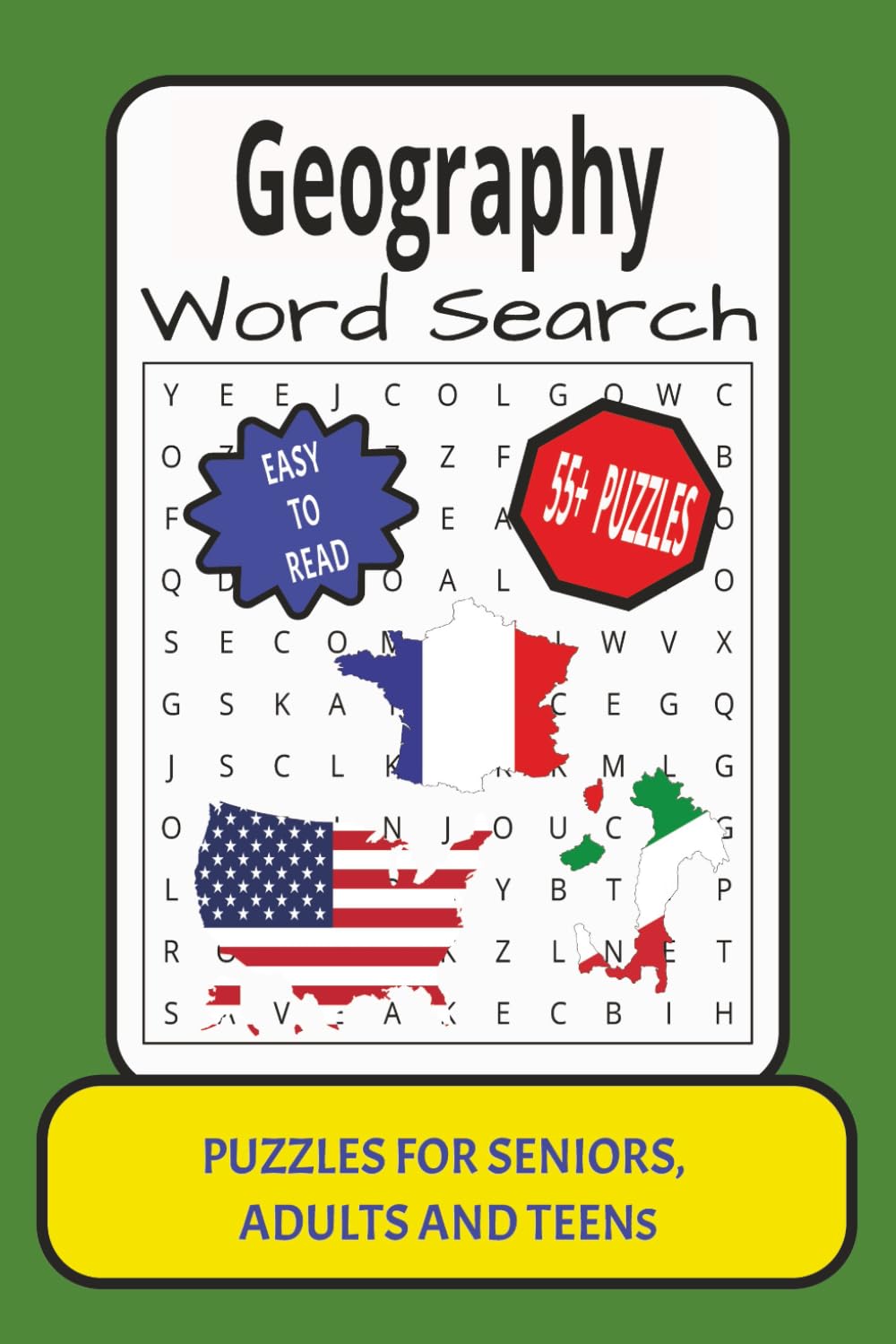 Geography word search: Word Search with Easy to Read Print about Geography, Puzzle Book, Brain Games, Country, Globe, continents : 6x9 inches: ... and Relaxation (World & Beyond Word Search)