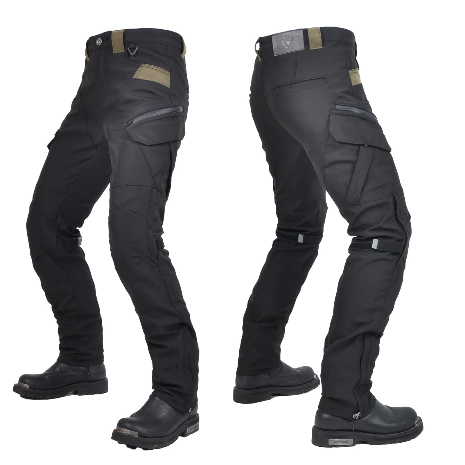 Motorradhose Herren mit Protektoren, Motorrad Jeans Herren, Atmungsaktiv Motorrad Biker Hosen, Motorrad Cargohose mit Abnehmbaren Schutz für alle Jahreszeiten
