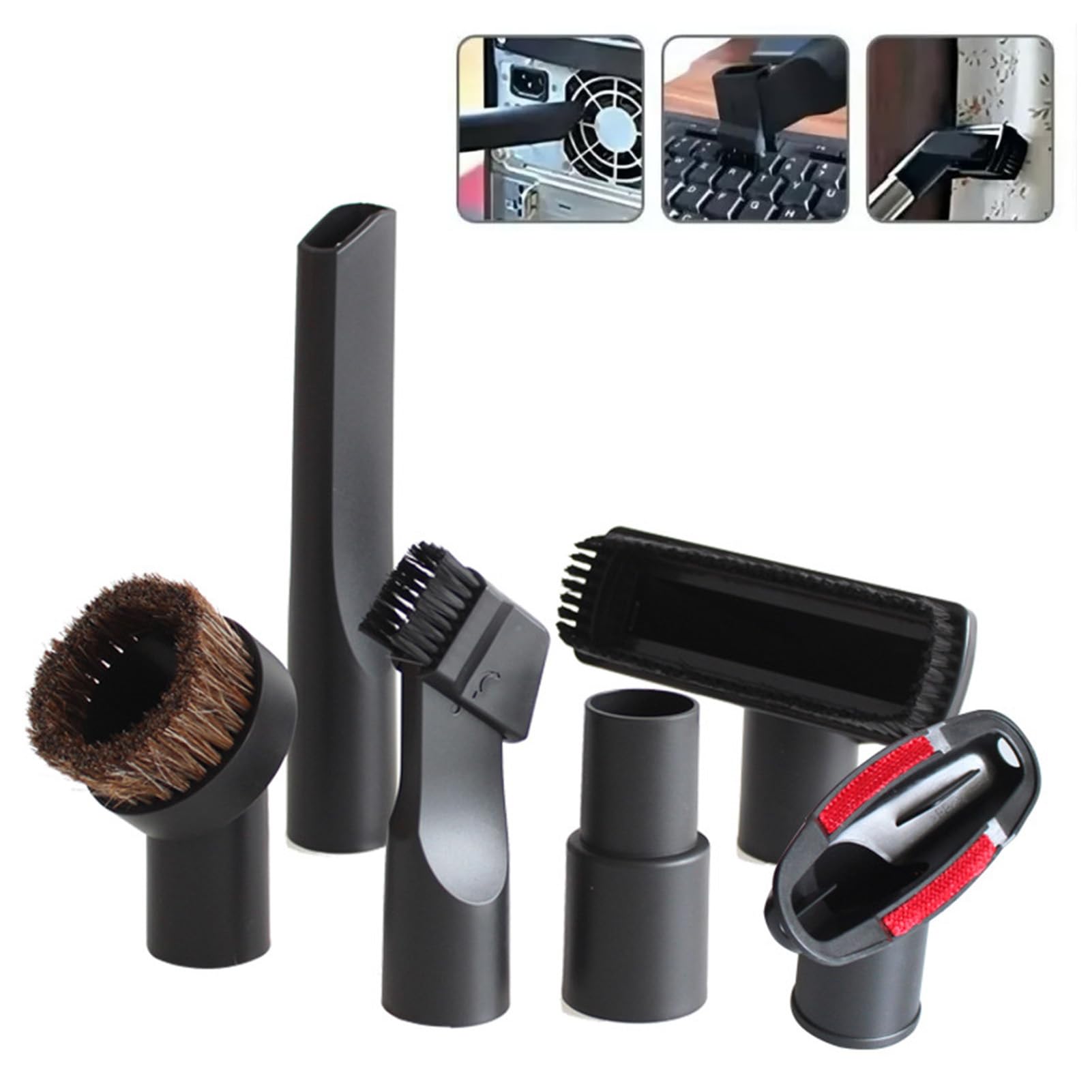 Kit de Limpieza para el Hogar, Accesorios para Aspiradora, Boquilla de Cepillo de Repuesto, Kit de Limpieza para Aspiradora para Suelo, Sofá, Coche, Accesorios para Aspiradora, Kit de Limpieza, Boquil