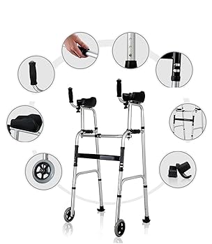 Amazon | 歩行器 高齢者用標準歩行器 折りたたみ式調整式歩行