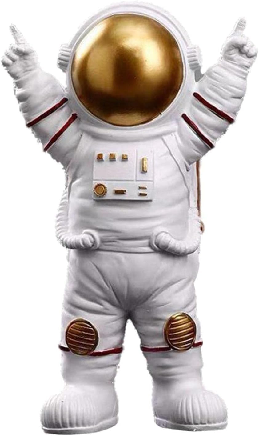 EdirFtra 28CM Astronauta Estatua Espacio Resina Escultura Tema Parte casa Oficina decoración Juguetes niños salón Dormitorio decoración