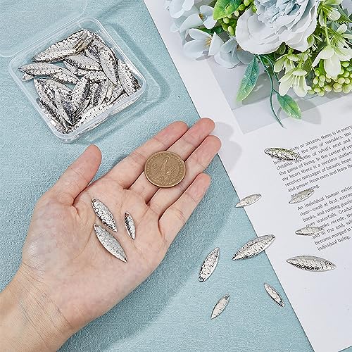 SUPERFINDINGS 90Pcs 3 Sizes Fishing Lures Spoons Stainless Steel Lure Fishing Lures Hard Baits Fishing Attractor Spinner Blades for Lures Worm Spinner Baits Spoons Rigs Making - Image 3