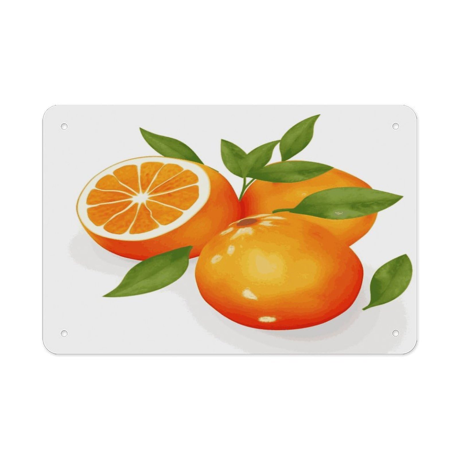Fekiloot Style Orange Citrus Metal Signs Wall Art Tin Sign