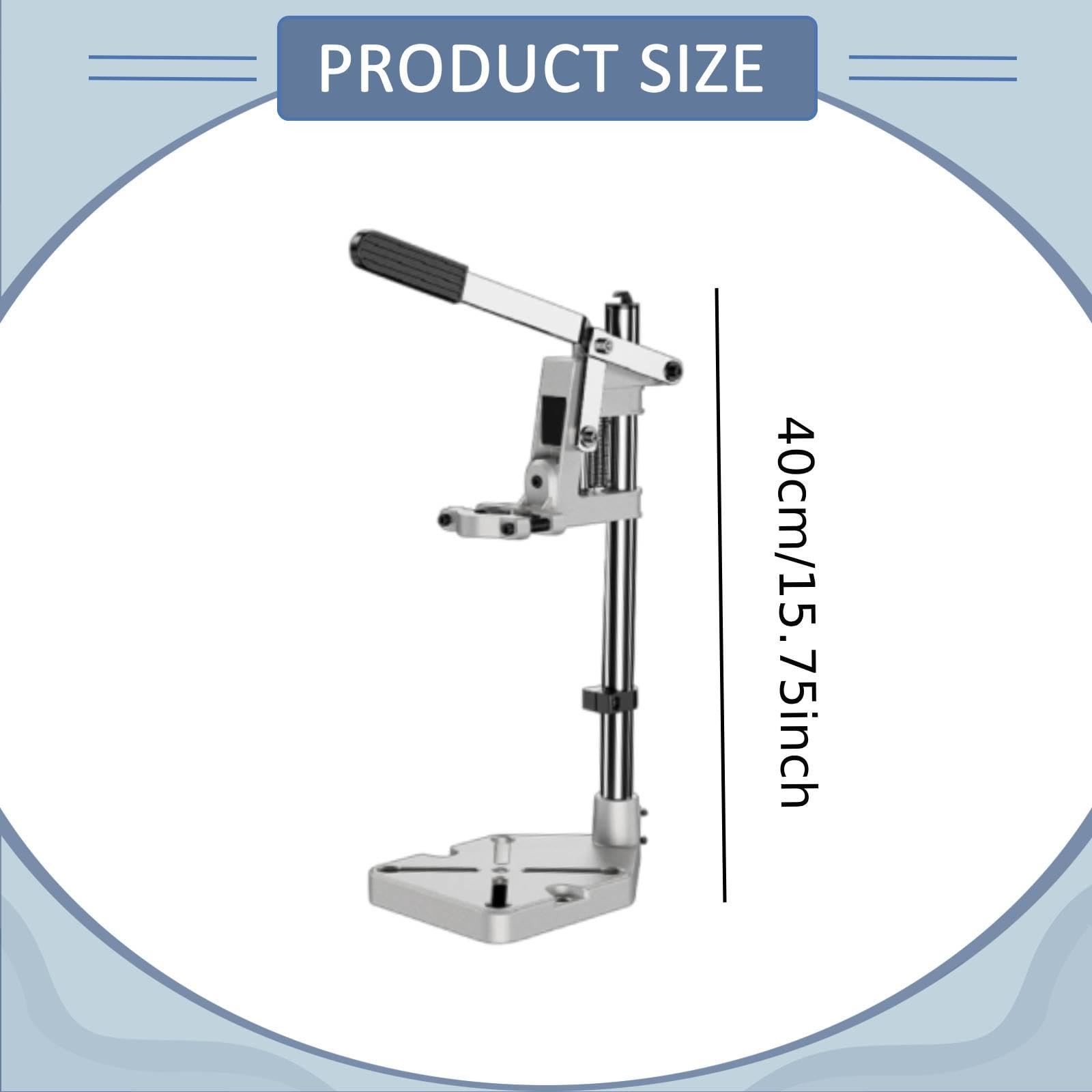Baoblaze Supporto per trapano a colonna, postazione di lavoro portatile universale regolabile con base in alluminio, intervallo di serraggio 25-60 mm, trapano