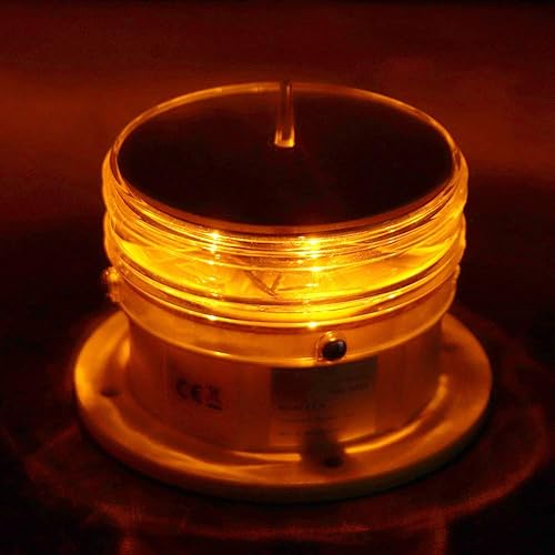 Miniatura 9 de Luz lateral de energía solar IP68 impermeable LED barco muelle marino barcaza seguridad faro luz intermitente 360 iluminación luz lateral luz de