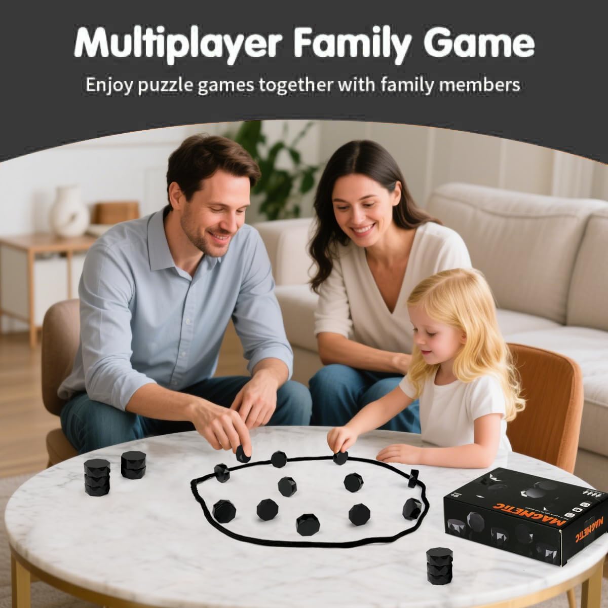Magnetic Chess Game with Stones - Image 3
