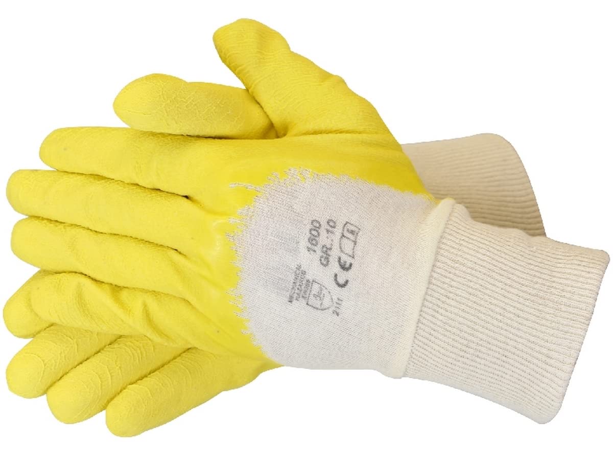 HaWe 650351 Latex-Handschuhe Größe 10 in gelb Baumarkt