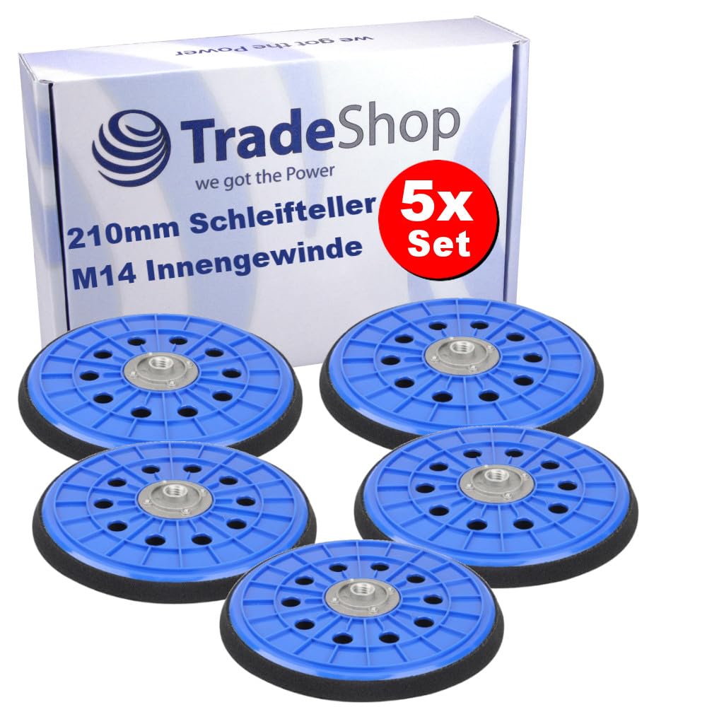 Trade-Shop - Juego de 5 Discos Abrasivos para Amoladora de Lija con cierre autoadherente, Compatibles con Germania WDS710 WDS999, Compatible con Lijadora Variolux V-TBS 600