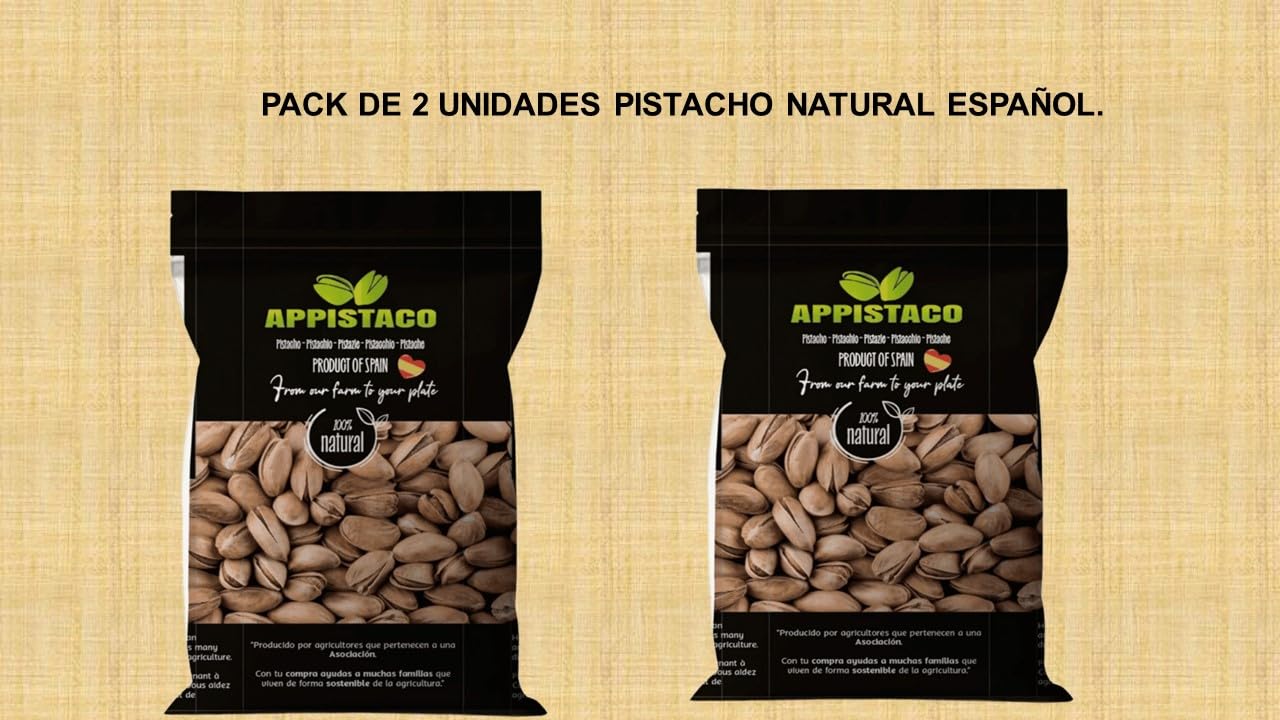 Pistacho Natural con cáscara Pack 2 unidades de 200 grms.
