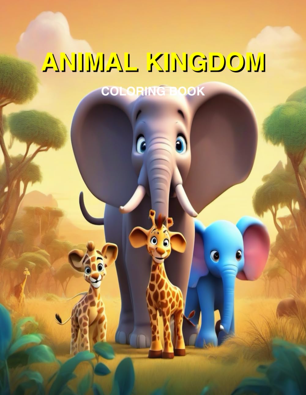 African Animals Coloring Book for Kids Ages 4-8: A Safari Adventure with Lions, Elephants, Giraffes, and More!: Fun and Educational Coloring Pages for Boys and Girls