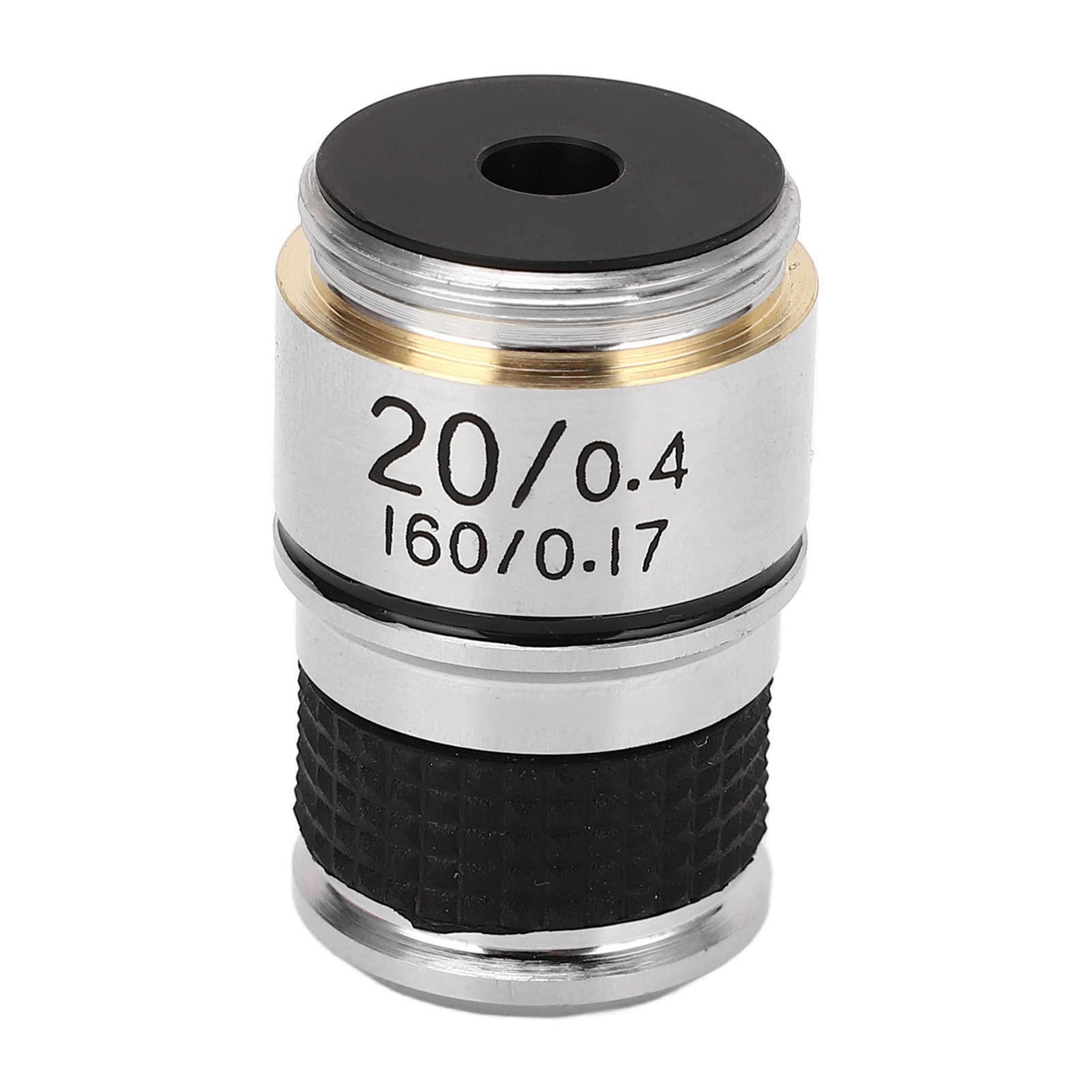 Changor Microscope Lens, Objective Lens Clear Imaging Brass Aluminum Alloy 20X RMS Interface for Replacement