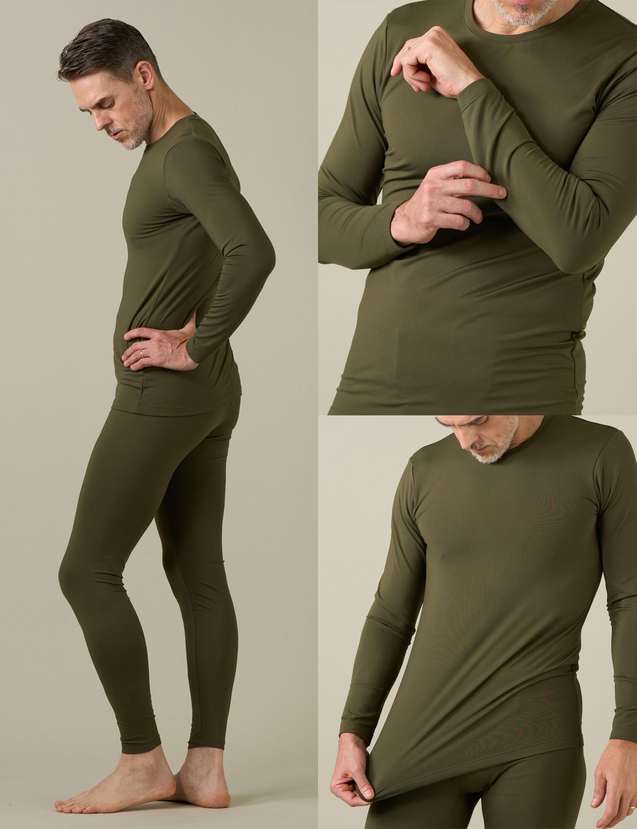 LAPASA Completo Termico Uomo in Pile Calzamaglie Termica & Maglie Termiche Set Sport Invernali Sci Snowboard Sport Running Trekking Caldo/più Caldo/Extra-Caldo М11