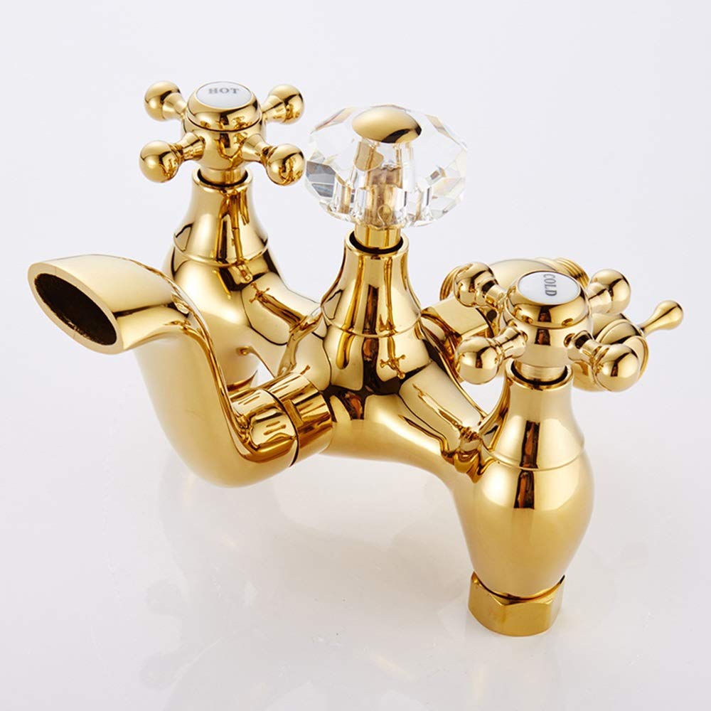 C73レア品✨ 金属製円形シャワーヘッド ドット模様 ゴールド Amazon.co.jp: シャワー水栓セット高級ヨーロッパ銅シャワーゴールド