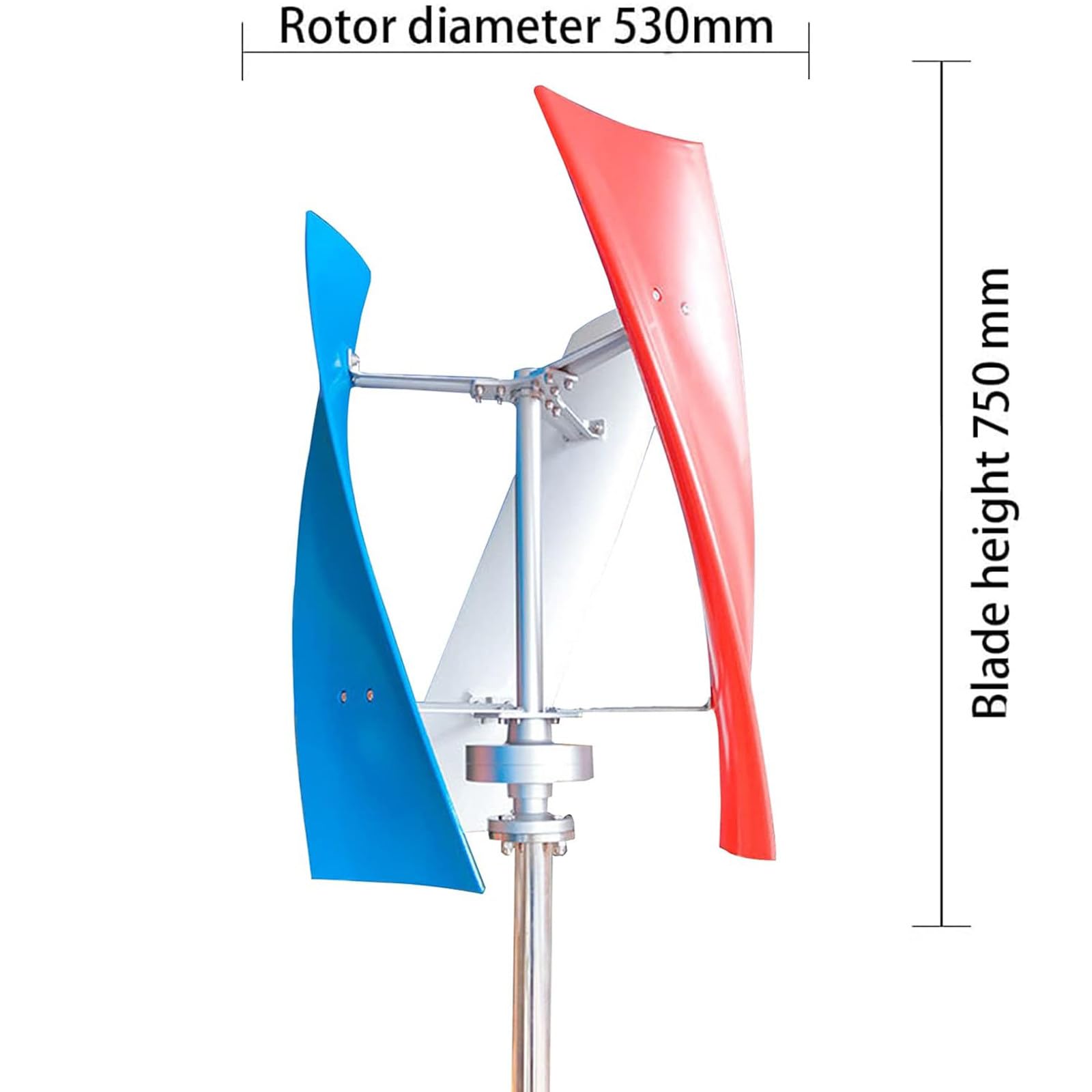 Aerogenerador Vertical Portátil De 12 V Y 3000 W con 3 Aspas para Generación De Energía En El Hogar, Caravanas Y Exteriores.