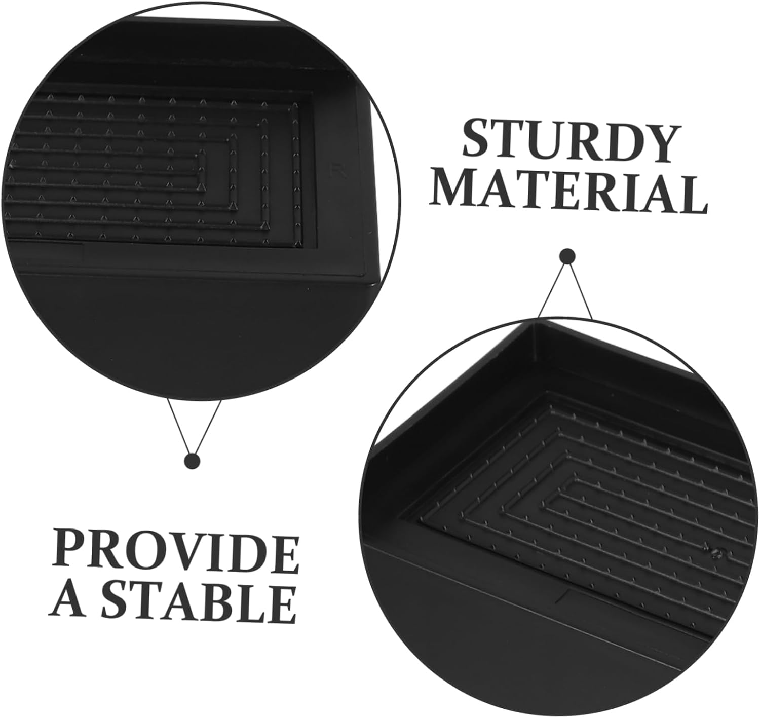 4pcs Furniture Elevation Blocks for Bed Table and Chair Non Slip Heavy Duty Risers for Stable Height Enhancement for Refrigerators and Washing Machines