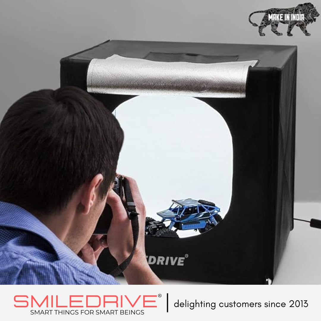 Smiledrive Portable Professional Photo Lighting Booth Box Studio with 2 Led Lights