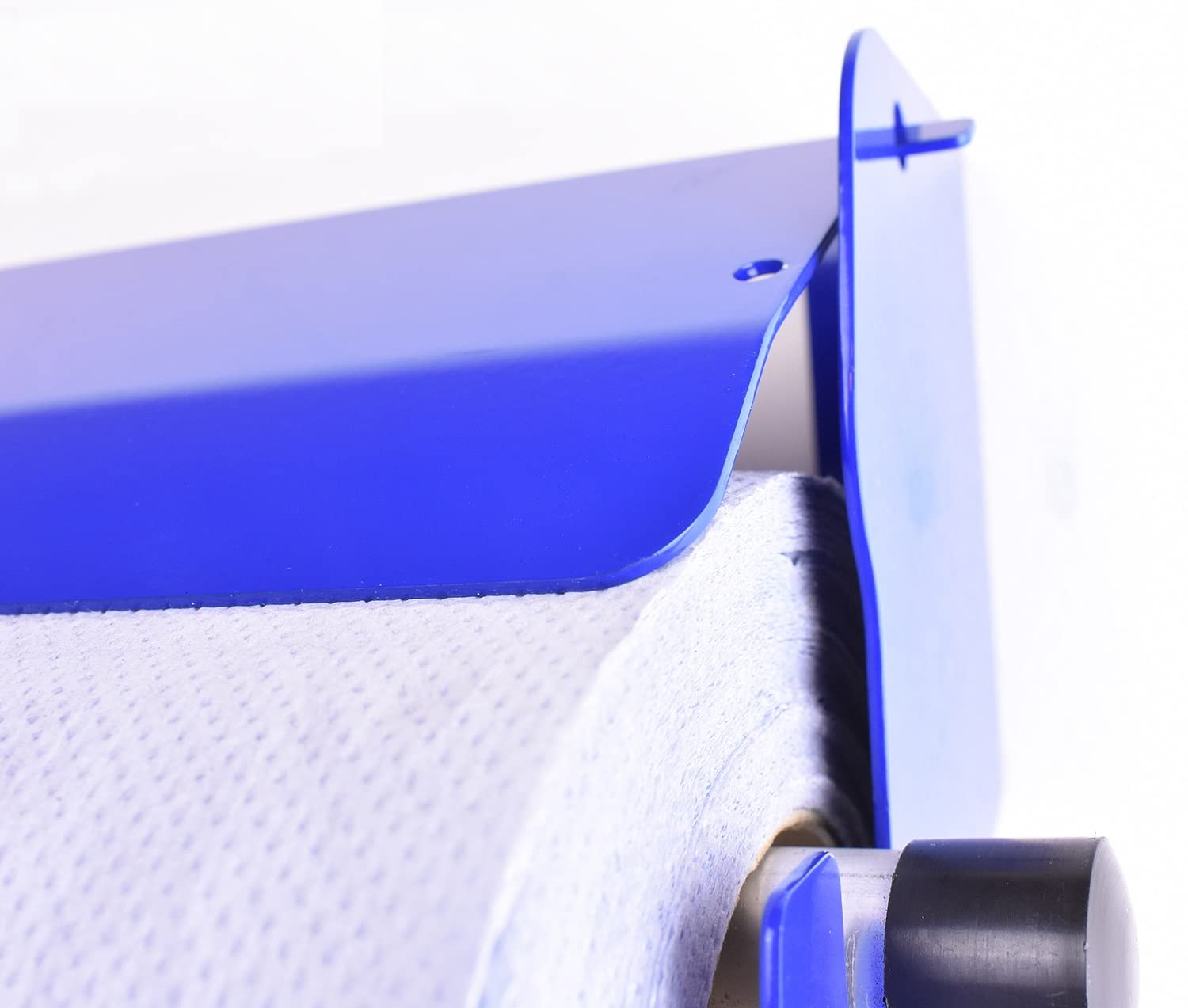 Dispensador de papel y rollo azul con freno