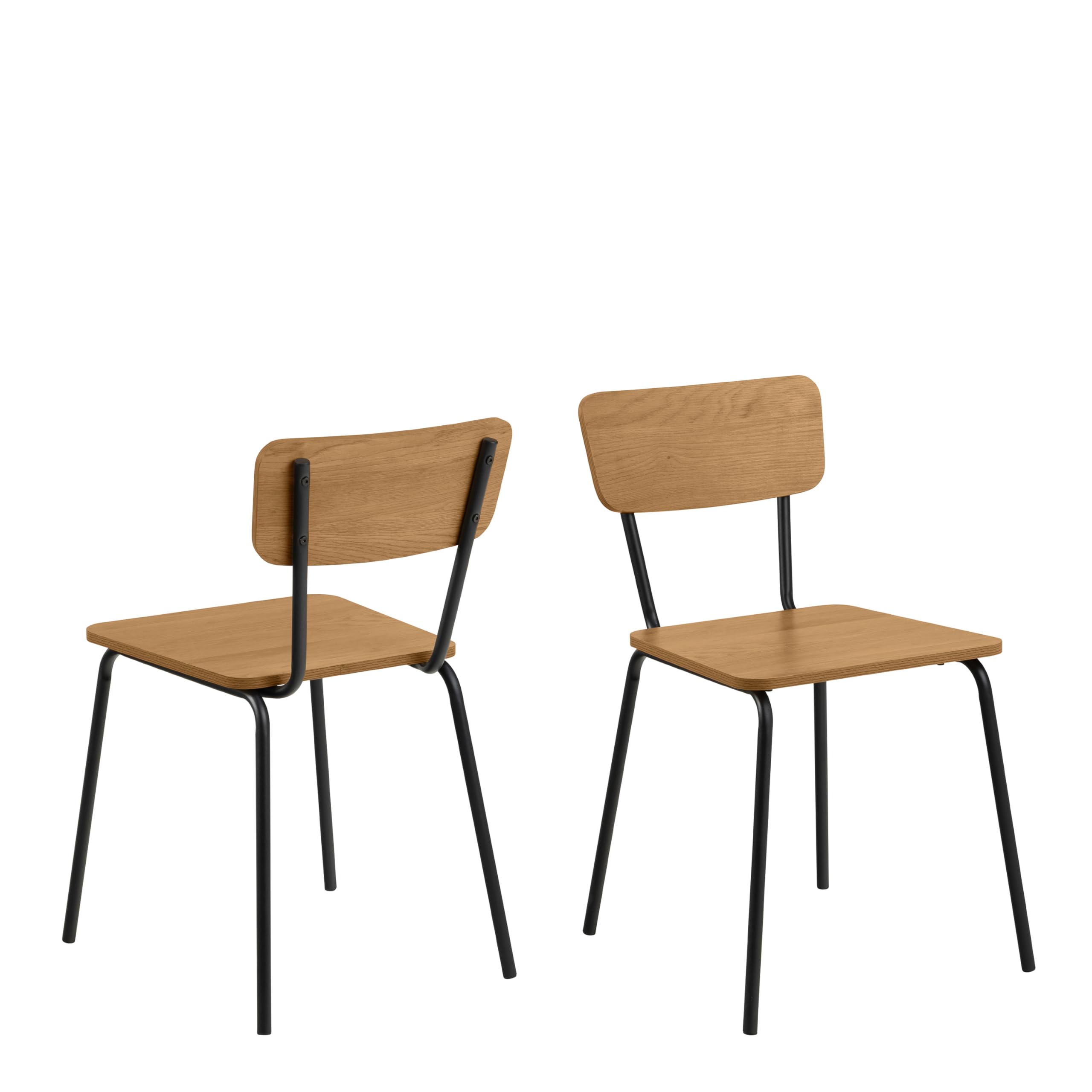 Furniture To Go, Oak, Dining Chair Set of 2