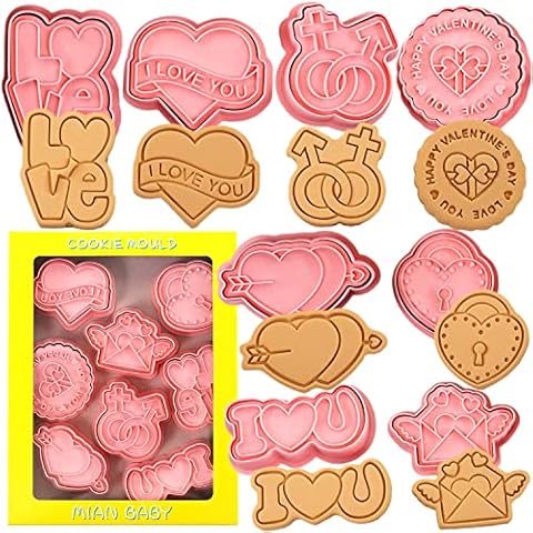 Juego de cortadores de galletas de plástico para San Valentín Cover