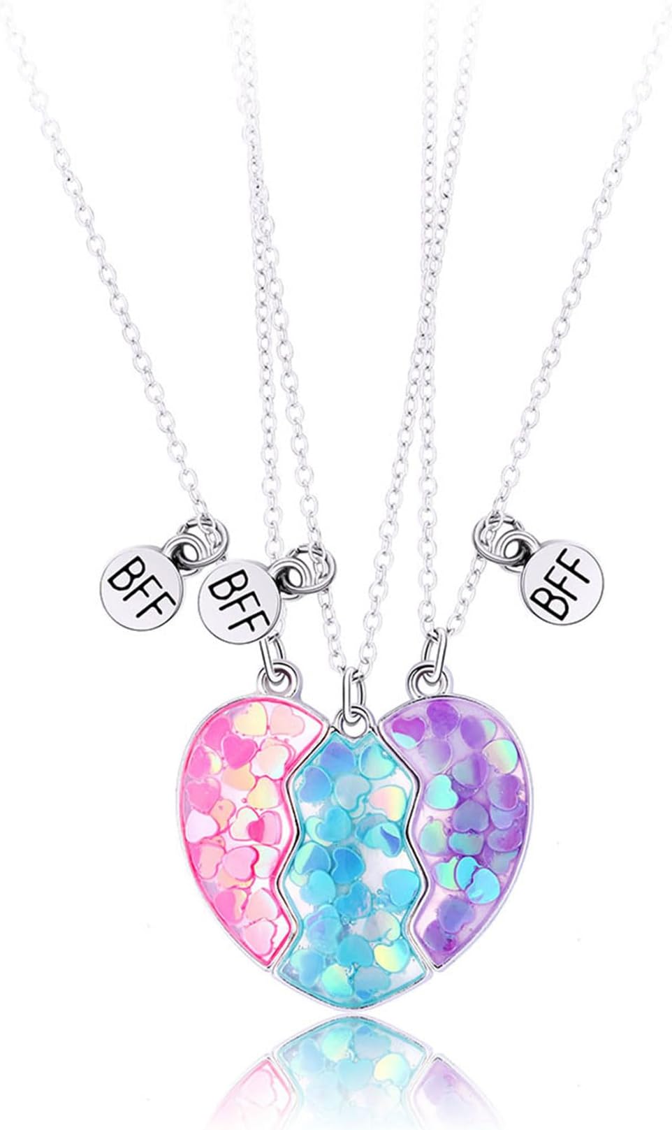– CERSLIMO Best Friend Necklace - Matching Heart Friendship Necklace for 2 Girls, Kids' Birthday &