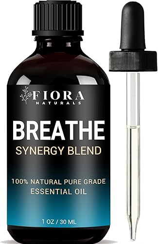 Aceite esencial Breathe para difusor - Mezcla de aceites esenciales con eucalipto, menta, árbol de té y menta, aceite esencial Breathe para