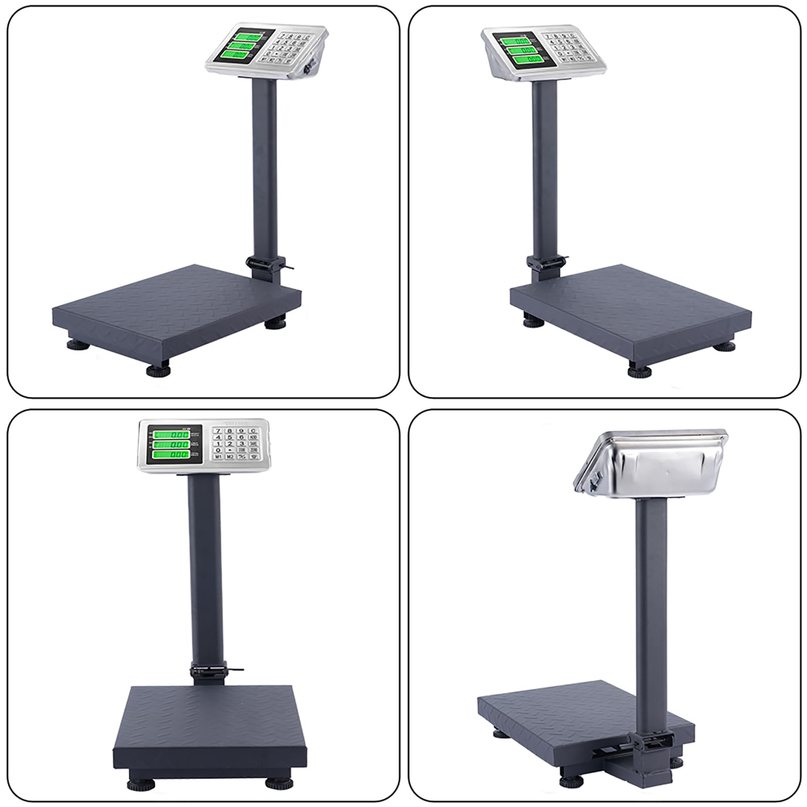 TUFFIOM 661lbs Peso Báscula electrónica de plataforma, Piso Digital Heavy Duty Plegable, Acero Inoxidable Pantalla LCD de alta definición, perfecto para equipaje envío por correo Precio del paquete