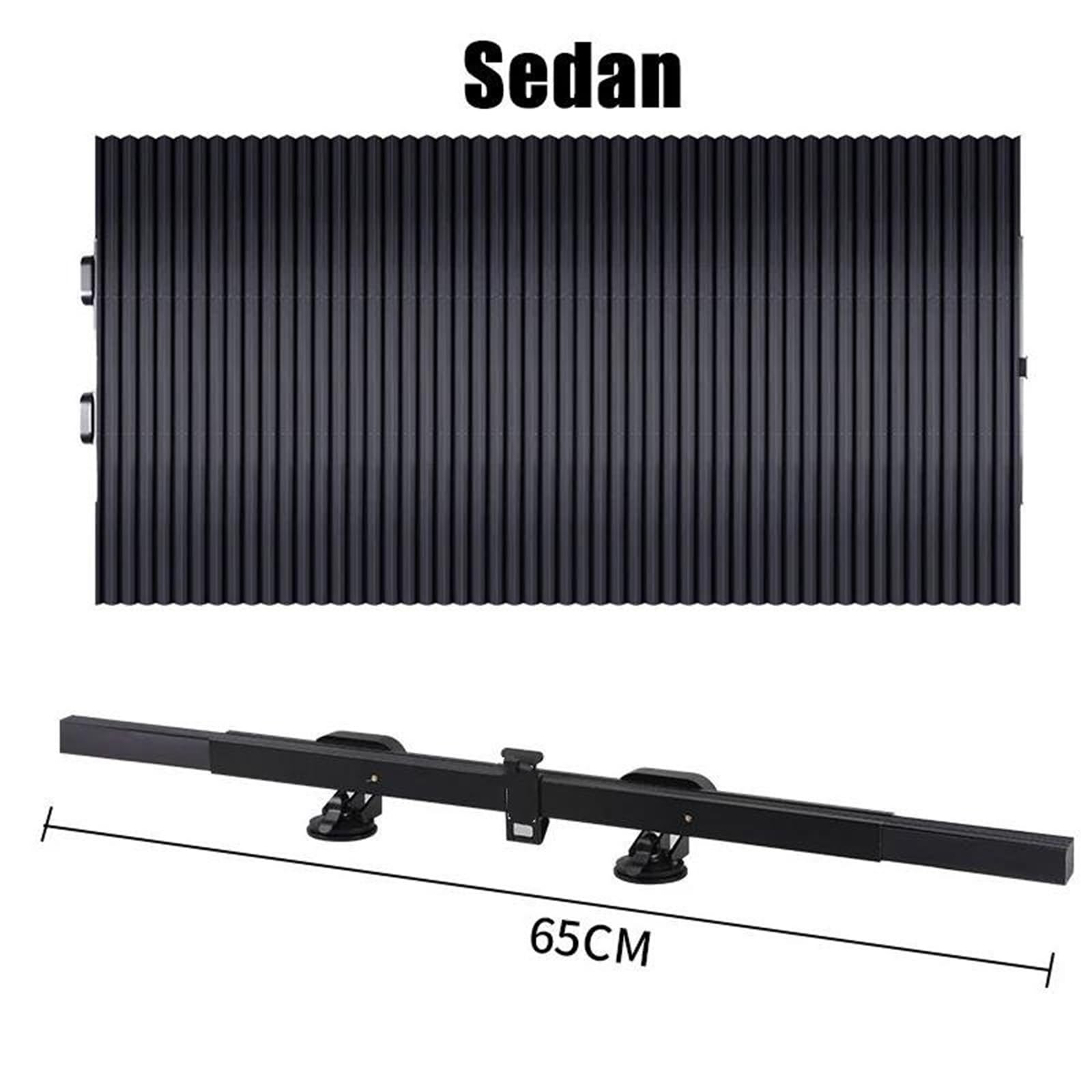 Parasol Parabrisas Cubierta Parasol Retráctil Para Parabrisas Coche Con Ventosas Plegable Ventana Trasera Delantera Verano(65cm)