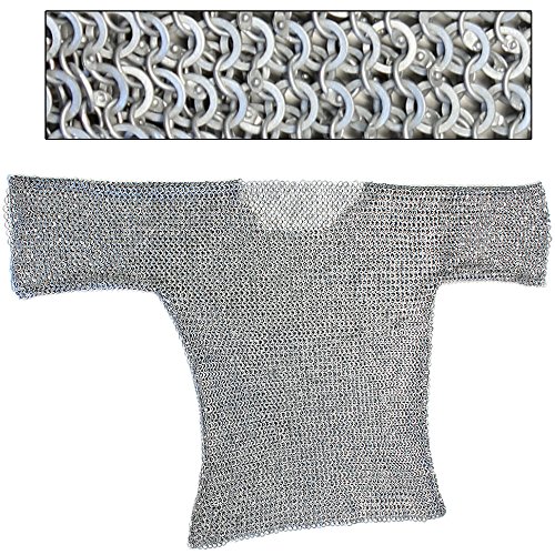 Armory Replicas Re-Enactment Aluminum Medieval Haubergeon Chainmail Medium